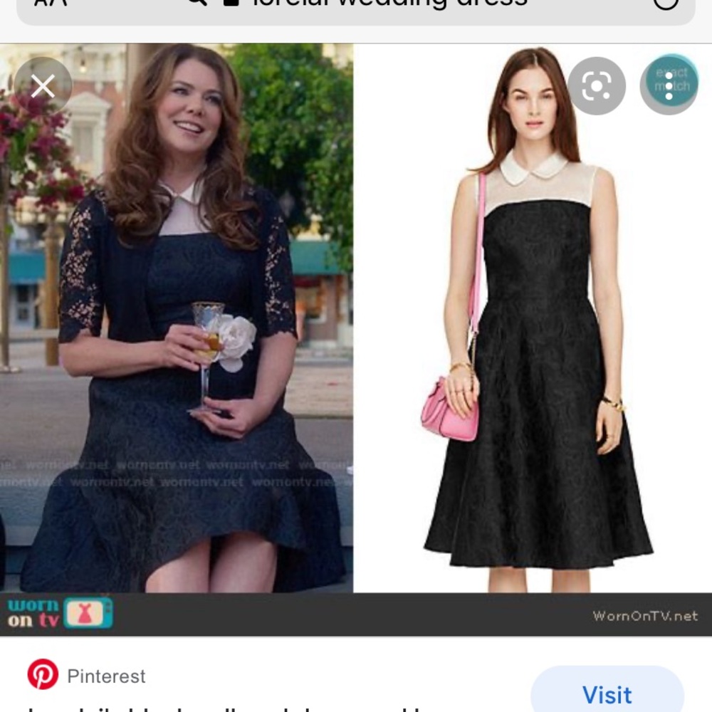 Kate Spade Black Lace Midi Dress